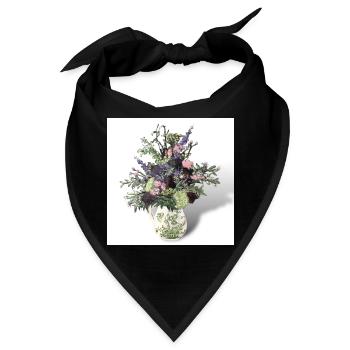 Stillleben in Öl Blumenstrauß Blumenvase Vintage - Bandana - Schwarz - Vorne