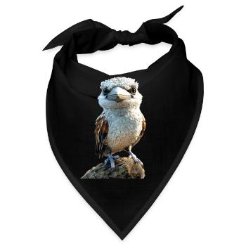 Kookaburra Jägerliest Lachender Hans Süßer Vogel - Bandana - Schwarz - Vorne