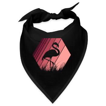 Flamingo - Bandana - Schwarz - Vorne