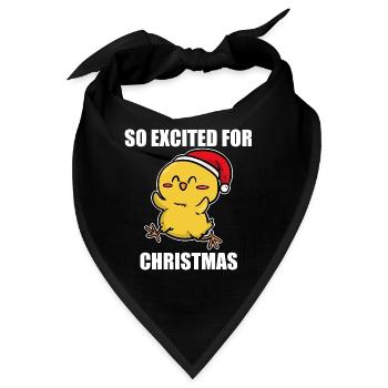 Festlicher Weihnachtsvogel Geschenk - Bandana - Schwarz - Vorne