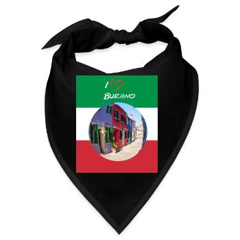 I Love Burano - Bandana - Schwarz - Vorne