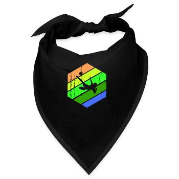 Fussballer Fallrückzieher Fussballspieler Retro - Bandana - Schwarz - Vorne