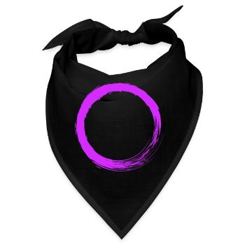 Kreis Lila Vektor - Bandana - Schwarz - Vorne