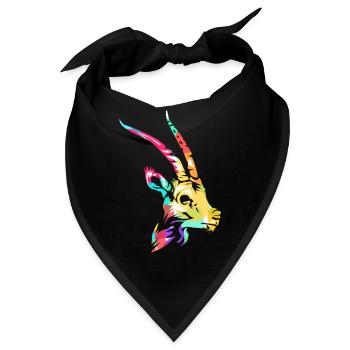 Anmutige Gazelle Steppenläufer - Bandana - Schwarz - Vorne