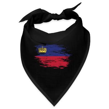Liechtenstein Flagge used - Bandana - Schwarz - Vorne