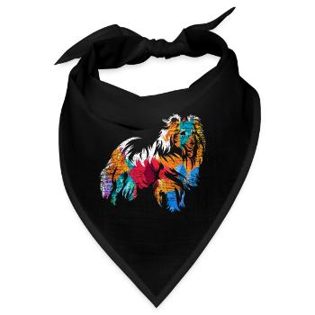 Flinker Shetland Hütehundesport - Bandana - Schwarz - Vorne