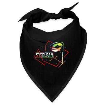 Pulsierender Steelpan Trommelklang - Bandana - Schwarz - Vorne