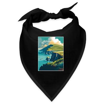 Dingle Halbinsel Irland Vintage Reiseposter WPA - Bandana - Schwarz - Vorne