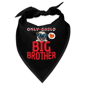 Kein Einzelkind Großer Bruder - Bandana - Schwarz - Vorne