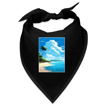Tortuga Insel Costa Rica Vintage Reiseposter - Bandana - Schwarz - Vorne