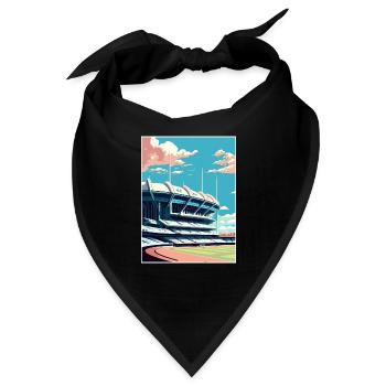 Melbourne Cricket Ground Australi Reiseposter - Bandana - Schwarz - Vorne