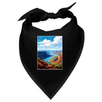 Flaming Gorge Utah Vintage Reiseposter Souvenir - Bandana - Schwarz - Vorne