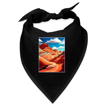 Zinnoberrote Klippen Arizona Vintage Reiseposter WPA - Bandana - Schwarz - Vorne