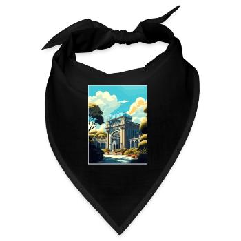 Der Bronx Zoo New York State Vintage-Reiseposter - Bandana - Schwarz - Vorne