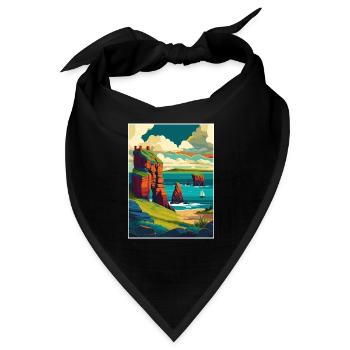 Orkneyinseln Schottland Vintage Reiseposter WPA - Bandana - Schwarz - Vorne