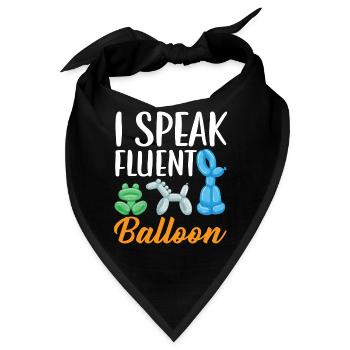 Ich spreche fließend Ballon Twister Ballonmodellie - Bandana - Schwarz - Vorne