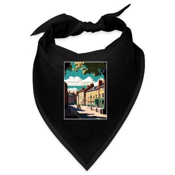 Northallerton Malham Cove England Reiseposter - Bandana - Schwarz - Vorne