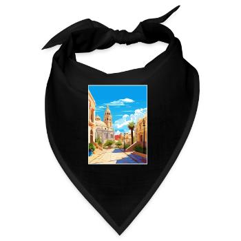Murica Spanien Vintage Reiseposter WPA Souvenir - Bandana - Schwarz - Vorne