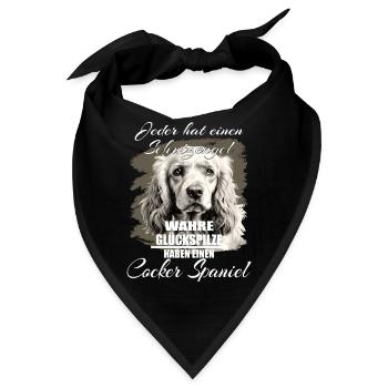 Englischer Cocker Spaniel schöner Spruch - Bandana - Schwarz - Vorne
