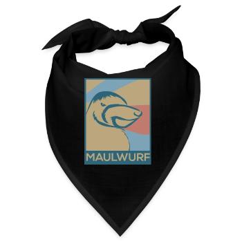 Fleißiger Maulwurf Untergrund - Bandana - Schwarz - Vorne