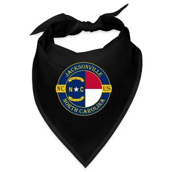 Jacksonville North Carolina Flagge USA Souvenir - Bandana - Schwarz - Vorne