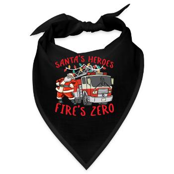Santa's Heroes Feuerwehr Null Brandbekämpfung Weih - Bandana - Schwarz - Vorne