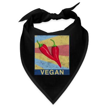 Chilli Nahrung Nahrungsmittel Lecker Essen Gemüse - Bandana - Schwarz - Vorne