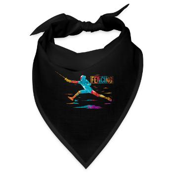 Blitzschneller Fechter Florettduell - Bandana - Schwarz - Vorne