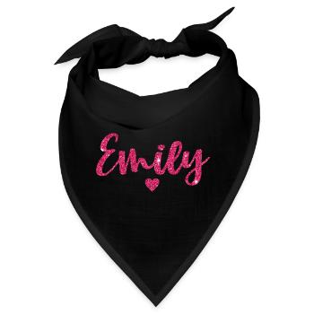 Emily Herz Pink - Bandana - Schwarz - Vorne