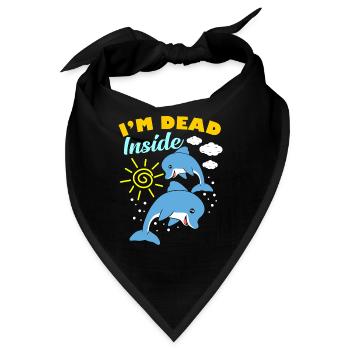 I'm Dead Inside - Bandana - Schwarz - Vorne