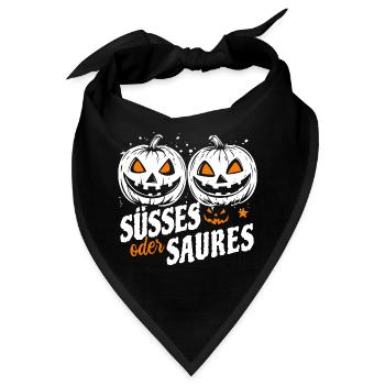 Halloween Zwillinge - Süßes oder Saures - Bandana - Schwarz - Vorne