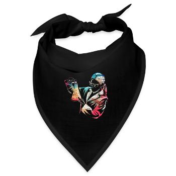 Neugierige Chemielaborantin Labormantel - Bandana Dreieckstuch - Schwarz - Vorne