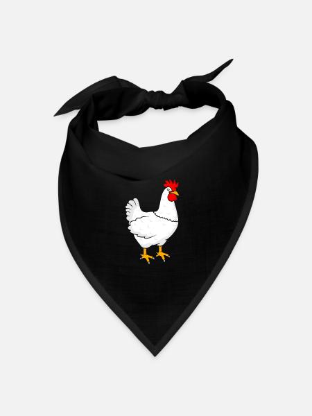 Huhn - Bandana Dreieckstuch - Schwarz