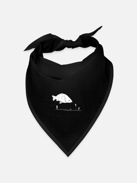 Karpfen Boilie - Bandana Dreieckstuch - Schwarz