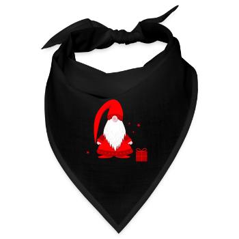 Wichtel wichteln Wichtelgeschenk Weihnachten - Bandana Dreieckstuch - Schwarz - Vorne
