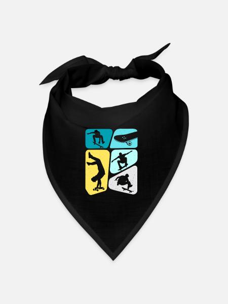 Skateboarder Skaten Skater Skateboard Jungen - Bandana Dreieckstuch - Schwarz