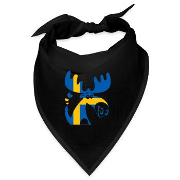 ELCH SCHWEDEN FLAGGE - Bandana Dreieckstuch - Schwarz - Vorne