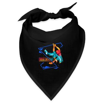 Waghalsiger Boulderer Kletterhalle - Bandana Dreieckstuch - Schwarz - Vorne