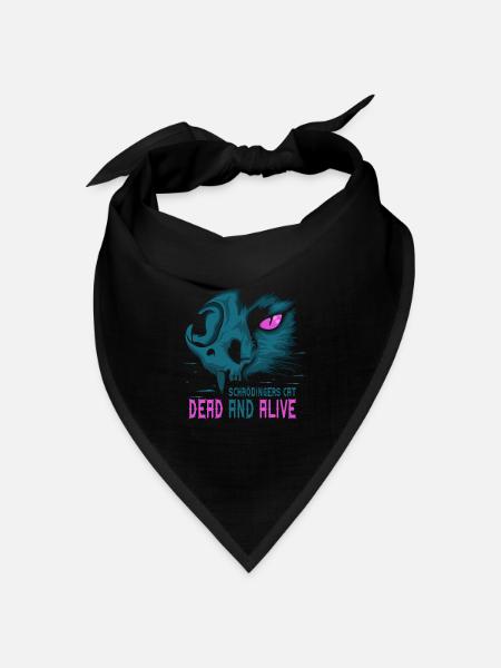 Schrödingers Katze Dead Or Alive Halloween Cat - Bandana Dreieckstuch - Schwarz