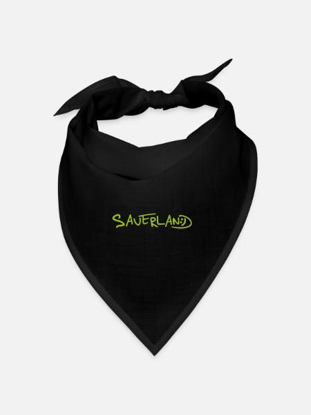 Sauerland-Logo frech und fröhlich - Bandana Dreieckstuch - Schwarz