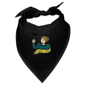 Kluge Nobelpreisträgerin Marie Curie - Bandana Dreieckstuch - Schwarz - Vorne