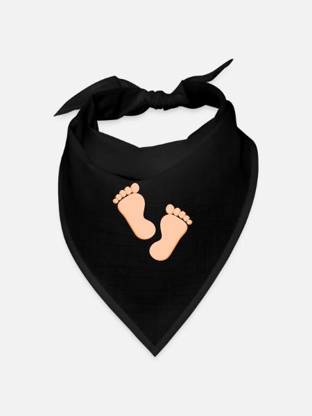 Fuß Füße Fußpflege Podologie - Bandana Dreieckstuch - Schwarz