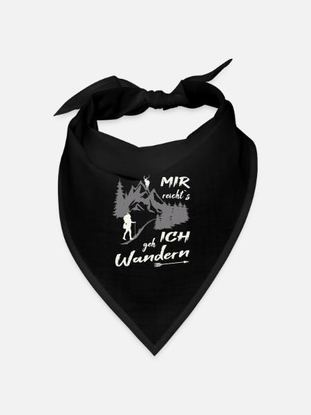 Mir reichts ich geh wandern - Bandana Dreieckstuch - Schwarz