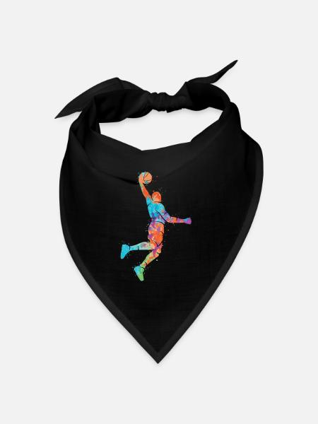 Basketballspieler Basketballer Jungen Basketball - Bandana Dreieckstuch - Schwarz