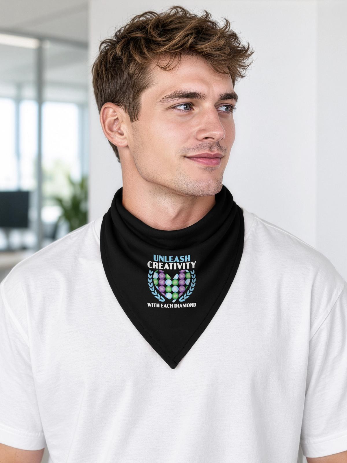 Diamantmalerei Handwerkszeug Diamantmaler - Bandana Dreieckstuch - Schwarz - Vorne