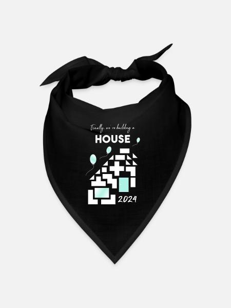 building a house home - Bandana Dreieckstuch - Schwarz