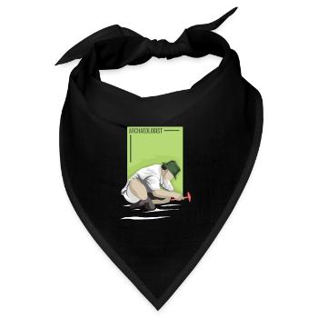 Akribischer Archäologe Fundstück - Bandana Dreieckstuch - Schwarz - Vorne