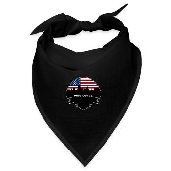 Providence Rhode Island USA Flagge Skyline Silhouett - Bandana Dreieckstuch - Schwarz - Vorne