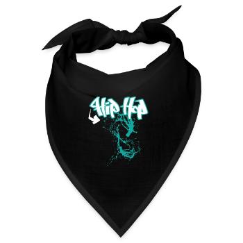 Hip Hop Rap-Musik - Bandana Dreieckstuch - Schwarz - Vorne