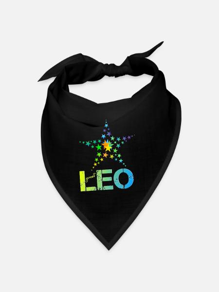 Leo Geburtstag Leo - Bandana Dreieckstuch - Schwarz
